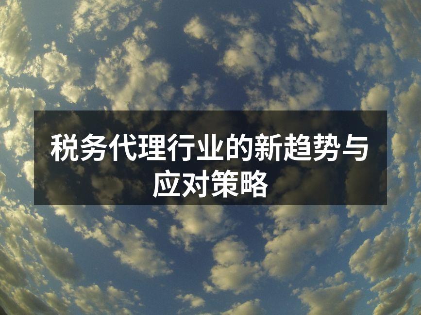 税务代理行业的新趋势与应对策略